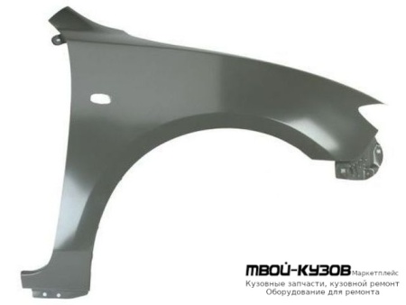 КРЫЛО ПЕРЕДНИЙ ПРАВАЯ СТОРОНА С ОТВ ПОД ПОВТОРИТЕЛЬ (СЕДАН) (ориг.) для Mazda 3 (2004-)