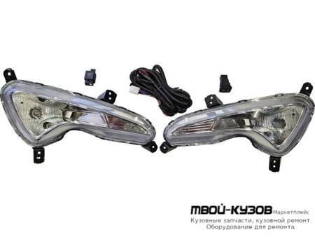ФАРА ПРОТИВОТУМАННАЯ ЛЕВАЯ + ПРАВАЯ (КОМПЛЕКТ) С ПРОВОДК И КНОПКОЙ (КИТАЙ) для Hyundai SOLARIS (2011-)