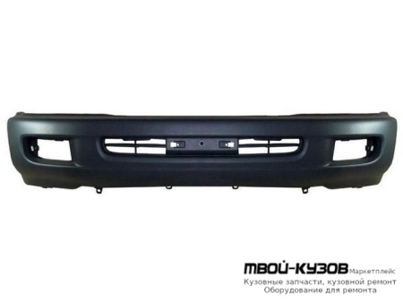 БАМПЕР ПЕРЕДНИЙ С ОТВЕРСТИЯМИ ПОД ПРОТИВОТУМАННЫЕ ФАРЫ ГРУНТ (ТАЙВАНЬ) для Toyota LANDCRUISER 100 (1998-)