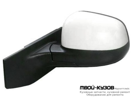 ЗЕРКАЛО ЛЕВАЯ СТОРОНА ЭЛЕКТР С ПОДОГРЕВОМ (CONVEX) ГРУНТ (ТАЙВАНЬ) для Chevrolet SPARK (2010-)