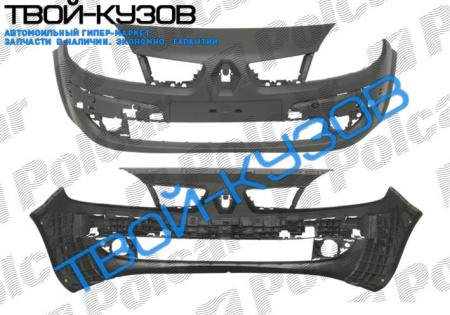 SCENIC 08.06-05.09 БАМПЕР ПЕРЕДНИЙ С ОТВ.