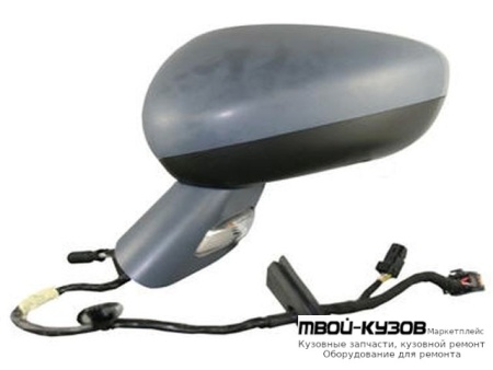 ЗЕРКАЛО ЛЕВАЯ СТОРОНА ЭЛЕКТР (CONVEX) ГРУНТ (ТАЙВАНЬ) для Citroen C3 (2009-) / DS3 (2010-)