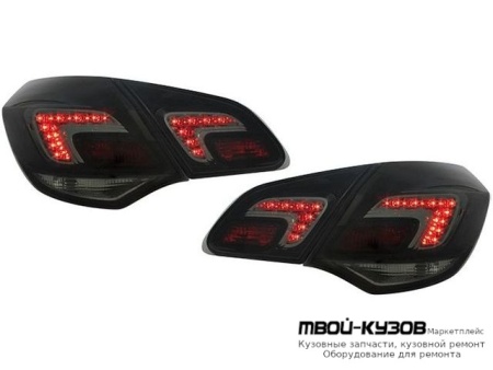 ФОНАРЬ ЗАДНИЙ ВНЕШНИЙ+ВНУТР ЛЕВАЯ + ПРАВАЯ (КОМПЛЕКТ) (5 дв) ТЮНИНГ С ДИОД ТОНИР ВНУТРИ (DEPO) ХРОМ для Opel ASTRA J (2009-)