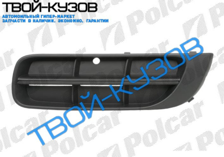 FABIA II (5J), 03.07-04.10 РЕШЕТКА В БАМПЕР ЛЕВАЯ Б/ОТВ ПОД ПТФ