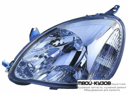 ФАРА ПРАВАЯ СТОРОНА ПОД КОРРЕКТОР (Valeo тип) (DEPO) для Toyota YARIS (1999 - 11.2002) (12.2002 - 07.2005)