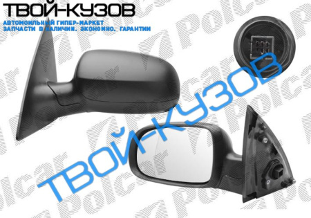 CORSA 2001- ЗЕРКАЛО ЛЕВОЕ ЭЛЕКТРИКА С ОБОГРЕВОМ ЧЕРНОЕ