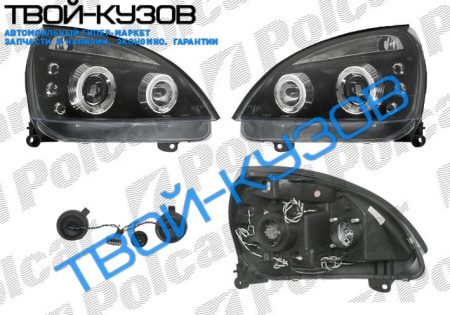 CLIO 01- ФАРЫ АНГЕЛЬСКИЕ ГЛАЗКИ+ЛИНЗА ПРОЗРАЧНЫЕ ЧЕРНЫЕ