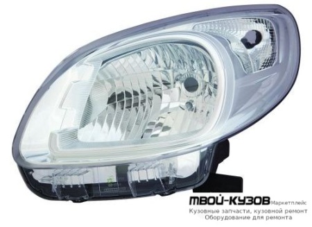 ФАРА ЛЕВАЯ СТОРОНА ПОД КОРРЕКТОР , ВНУТРИ ХРОМ (DEPO) для Renault KANGOO (2013-)