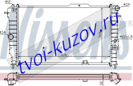 VECTRA ( и CALIBRA 90-) РАДИАТОР ОХЛАЖДЕН (см.каталог)
