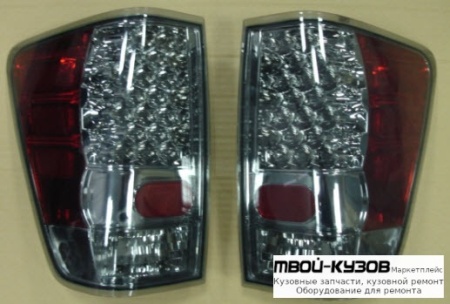 ФОНАРЬ ЗАДНИЙ ВНЕШНИЙ ЛЕВАЯ + ПРАВАЯ (КОМПЛЕКТ) ТЮНИНГ С ДИОД ТОНИР (EAGLE EYES) ВНУТРИ ХРОМ для Nissan ARMADA / TITAN (2004-)