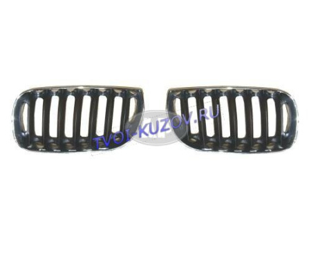 РЕШЕТКА ЛЕВАЯ хром/черная -07