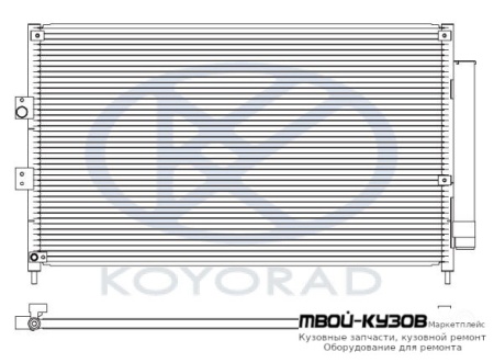 CIVIC КОНДЕНСАТОР КОНДИЦИОНЕРА (СЕДАН) (ХЭТЧБЭК) (KOYO) для Honda CIVIC (2006-2011) СЕДАН, Honda CIVIC (2006-2011) ХЭТЧБЭК / КУПЕ