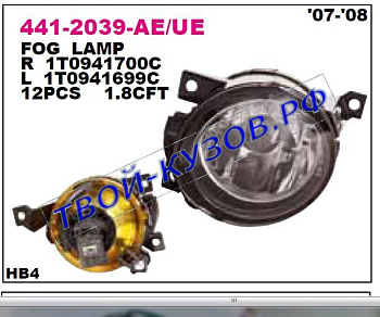 tiguan {touran/ golf plus 06-} фара противотуманная правая 441-2039R-UE