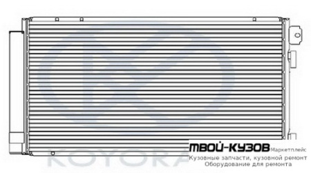 6 КОНДЕНСАТОР КОНДИЦИОНЕРА С ОСУШИТ. (KOYO) для Mazda 6 (2002-2007)