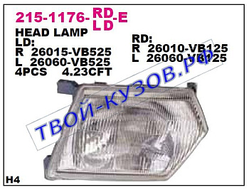 patrol gr фара левая (только механический корректор) 215-1176L-LD-E