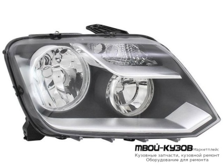 ФАРА ПРАВАЯ СТОРОНА С КОРРЕКТОР ВНУТРИ (DEPO) ЧЁРНЫЙ для Volkswagen AMAROK (2010-)