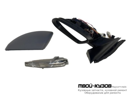 ЗЕРКАЛО ЛЕВАЯ СТОРОНА ЭЛЕКТР С ПОДОГРЕВОМ АВТОСКЛАДЫВ ПОДСВЕТ ПАМЯТЬЮ СИГНАЛ СЛЕПЫХ ЗОН УКАЗАТЕЛЬ ПОВОРОТА (ASPHERICAL) (ТАЙВАНЬ) для Mercedes W205 (2014-)