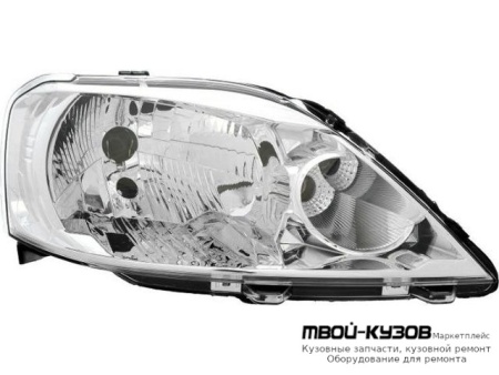 ФАРА ПРАВАЯ СТОРОНА ВНУТРИ ХРОМ для Renault LOGAN (2005-2014)