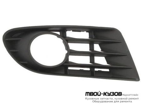 РЕШЕТКА БАМПЕРА ПЕРЕДНИЙ ПРАВАЯ СТОРОНА С ОТВЕРСТИЯМИ ПОД ПРОТИВОТУМАННЫЕ ФАРЫ (ТАЙВАНЬ) для Volkswagen GOLF PLUS (2004-)