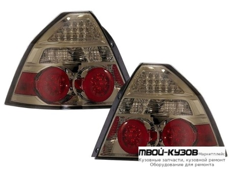 ФОНАРЬ ЗАДНИЙ ВНЕШНИЙ ЛЕВАЯ + ПРАВАЯ (КОМПЛЕКТ) (СЕДАН) ТЮНИНГ С ДИОД (EAGLE EYES) КРАСНЫЙ-ТОНИР для Chevrolet AVEO T250 (2006-), Ravon NEXIA R3 (2016-)