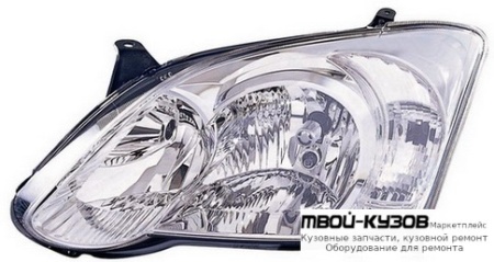 ФАРА ЛЕВАЯ СТОРОНА С КОРРЕКТОР (Valeo тип) (ХЭТЧБЭК) (DEPO) для Toyota COROLLA DE120 / ZE120 (2002-) ХЭТЧБЭК