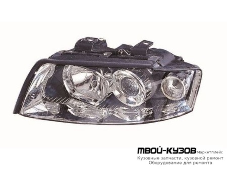 ФАРА ЛЕВАЯ СТОРОНА ПОД КОРРЕКТОР (DEPO) для Audi A4 (02.2001 - 2004)