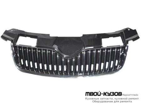 РЕШЕТКА РАДИАТОРА С ХРОМ МОЛДИНГ (КИТАЙ) для Skoda FABIA / ROOMSTER (2007-2009)