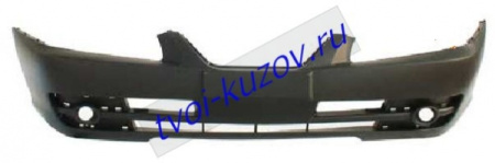 ELANTRA БАМПЕР переднийИЙ с отверстием под повторитель поворота под противотуманку загрунтов. (под покраску)