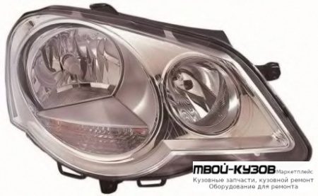 ФАРА ПРАВАЯ СТОРОНА С КОРРЕКТОР (DEPO) для Volkswagen POLO (08.2001 - 2009)