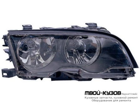 ФАРА ПРАВАЯ СТОРОНА С КОРРЕКТОР ВНУТРИ (DEPO) ЧЁРНЫЙ для BMW E46 КУПЕ (10.1998 - 03.2003) (2003-2006)