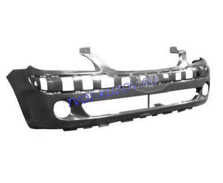 БАМПЕР ПЕРЕДНИЙ черный С отв.под п/т.  - для HYUNDAI GETZ