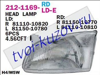 starlet {правый руль} фара правая 212-1169R-RD