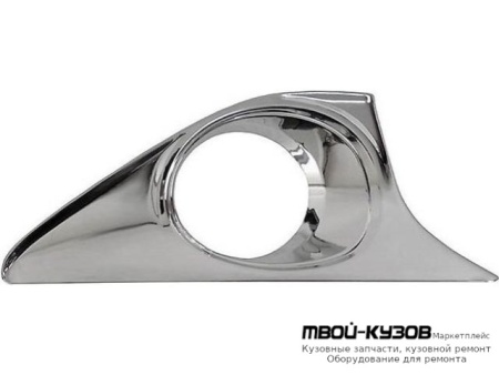 РЕШЕТКА БАМПЕРА ПЕРЕДНИЙ ПРАВАЯ СТОРОНА С ОТВЕРСТИЯМИ ПОД ПРОТИВОТУМАННЫЕ ФАРЫ СЕРЫЙЕБРИСТ (КИТАЙ) для Toyota CAMRY V50 (2011-)