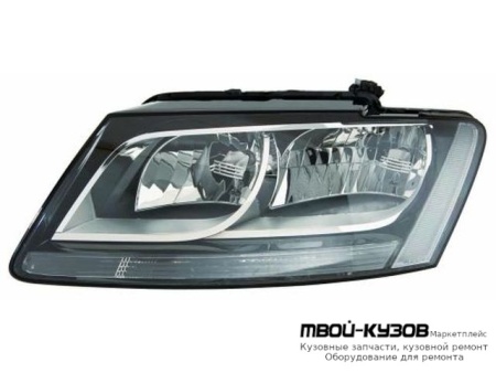 ФАРА ЛЕВАЯ СТОРОНА С КОРРЕКТОР ВНУТРИ (DEPO) ЧЁРНЫЙ для Audi Q5 (2008-2017)