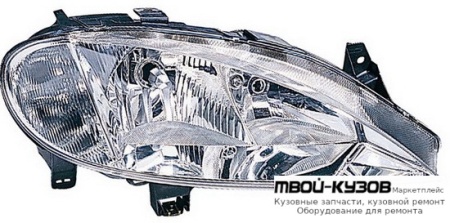 ФАРА ПРАВАЯ СТОРОНА ПОД КОРРЕКТОР ДВУХЛАМП (DEPO) для Renault MEGANE (07.1999 - 02.2003)