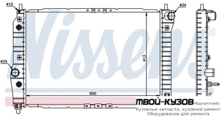 РАДИАТОР ОХЛАЖДЕНИЯ AT 1.4 для Chevrolet AVEO T200 (2004-), Chevrolet AVEO T250 (2006-)
