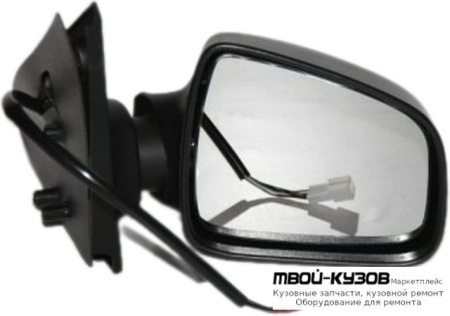 ЗЕРКАЛО ПРАВАЯ СТОРОНА ЭЛЕКТР С ПОДОГРЕВОМ , ТЕМПЕР ДАТЧИК , ГРУНТ КРЫШК (CONVEX) (ТАЙВАНЬ) для Renault LOGAN / SANDERO (2014-)