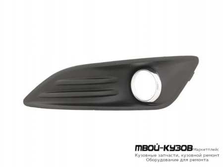 РЕШЕТКА БАМПЕРА ПЕРЕДНИЙ ЛЕВАЯ СТОРОНА С ОТВЕРСТИЯМИ ПОД ПРОТИВОТУМАННЫЕ ФАРЫ , ХРОМ МОЛДИНГ (ТАЙВАНЬ) для Ford FIESTA (2008-)