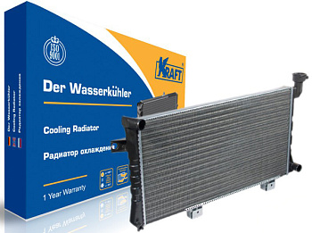 Радиатор охлаждения ВАЗ-21214 инжектор алюминиевый (KRAFT) КТ 104014