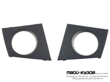 РЕШЕТКА БАМПЕРА ПЕРЕДНИЙ ЛЕВАЯ + ПРАВАЯ (КОМПЛЕКТ) С ОТВЕРСТИЯМИ ПОД ПРОТИВОТУМАННЫЕ ФАРЫ (ТАЙВАНЬ) для Renault MEGANE (2003-2007)