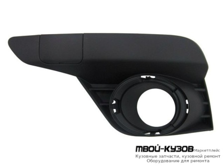 РЕШЕТКА БАМПЕРА ПЕРЕДНИЙ ЛЕВАЯ СТОРОНА С ОТВЕРСТИЯМИ ПОД ПРОТИВОТУМАННЫЕ ФАРЫ (КИТАЙ) для Renault LOGAN / SANDERO (2014-)