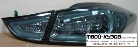 ФОНАРЬ ЗАДНИЙ ВНЕШНИЙ+ВНУТР ЛЕВАЯ + ПРАВАЯ (КОМПЛЕКТ) ТЮНИНГ С ДИОД (SONAR) ВНУТРИ ЧЁРНЫЙ для Hyundai ELANTRA / AVANTE (2010-)