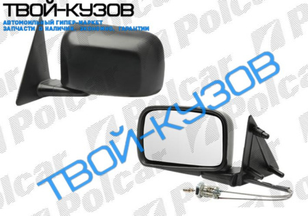 GOLF2/JETTA2 0887-92 ЗЕРКАЛО ЛЕВОЕ МЕХАНИКА С ТРОСИКОМ