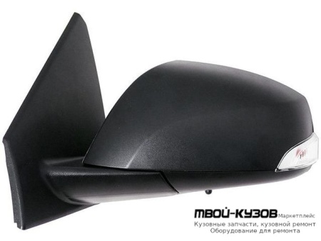 ЗЕРКАЛО ЛЕВАЯ СТОРОНА ЭЛЕКТР С ПОДОГРЕВОМ (POLYWAY) (ASPHERICAL) ГРУНТ (ТАЙВАНЬ) для Renault MEGANE (2008-)