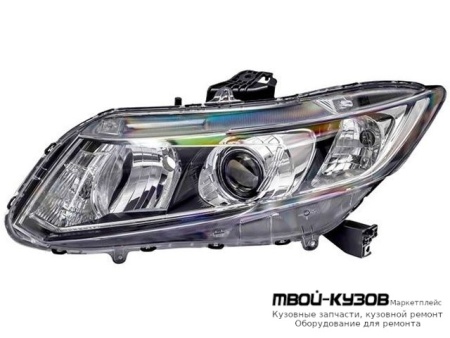 ФАРА ЛЕВАЯ СТОРОНА ПОД КОРРЕКТОР (DEPO) для Honda CIVIC (2012-) СЕДАН
