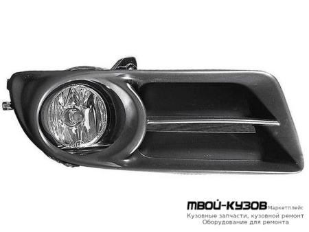 ФАРА ПРОТИВОТУМАННАЯ ПРАВАЯ СТОРОНА (СЕДАН) С РЕШЕТК БАМПЕРА (DEPO) для Toyota COROLLA DE120 / ZE120 (2002-) СЕДАН / УНИВЕРСАЛ