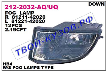 rav4 фара противотуманная правая 212-2032R-UQ