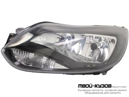 ФАРА ЛЕВАЯ СТОРОНА С КОРРЕКТОР ВНУТРИ (DEPO) ЧЁРНЫЙ для Ford FOCUS (2011-2014)