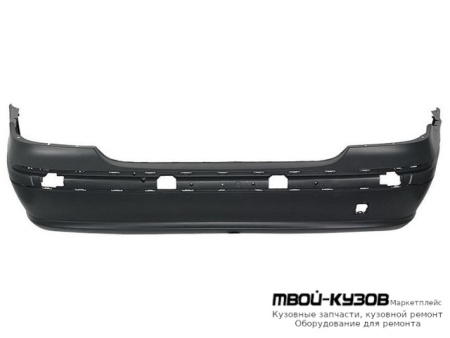 БАМПЕР ЗАДНИЙ С ОТВ ПОД МОЛДИНГ , П/КРЮК ГРУНТ (ТАЙВАНЬ) для Mercedes W211 (07.2002-)