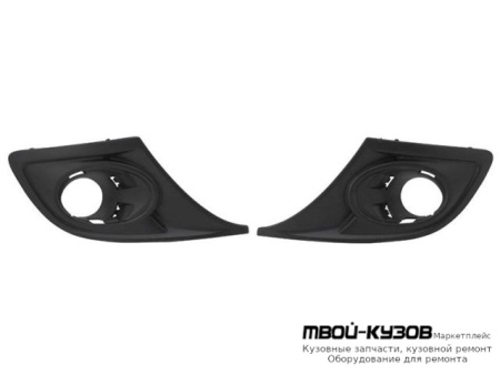 РЕШЕТКА БАМПЕРА ПЕРЕДНИЙ ЛЕВАЯ + ПРАВАЯ (КОМПЛЕКТ) С ОТВЕРСТИЯМИ ПОД ПРОТИВОТУМАННЫЕ ФАРЫ (ТАЙВАНЬ) для Renault MEGANE (2008-)